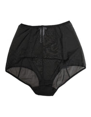 Dolce & Gabbana Black High Waist Mesh Sheer Shapewear Underwear - IT2 | S - High Waisted Briefs