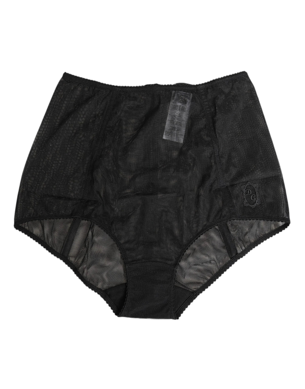 Dolce & Gabbana Black High Waist Mesh Sheer Shapewear Underwear - IT2 | S - High Waisted Briefs