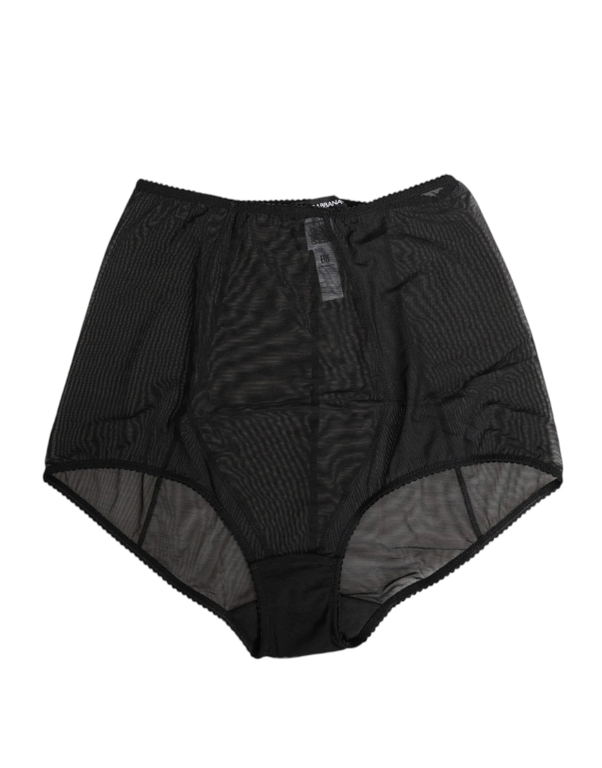 Dolce & Gabbana Black High Waist Mesh Sheer Shapewear Underwear - IT2 | S - High Waisted Briefs