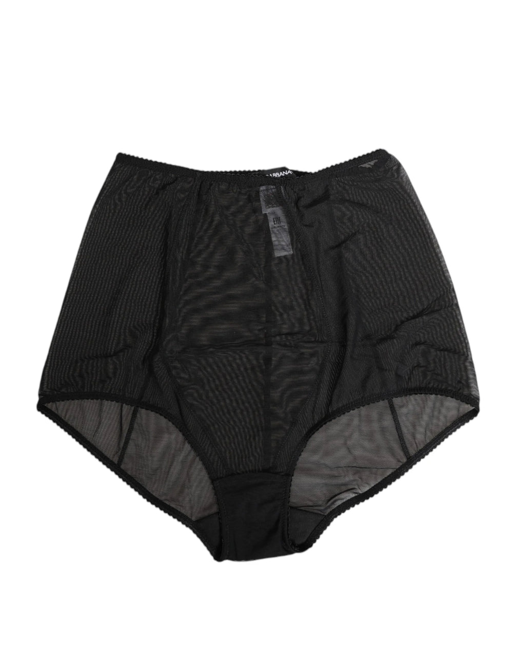 Dolce & Gabbana Black High Waist Mesh Sheer Shapewear Underwear - IT2 | S - High Waisted Briefs
