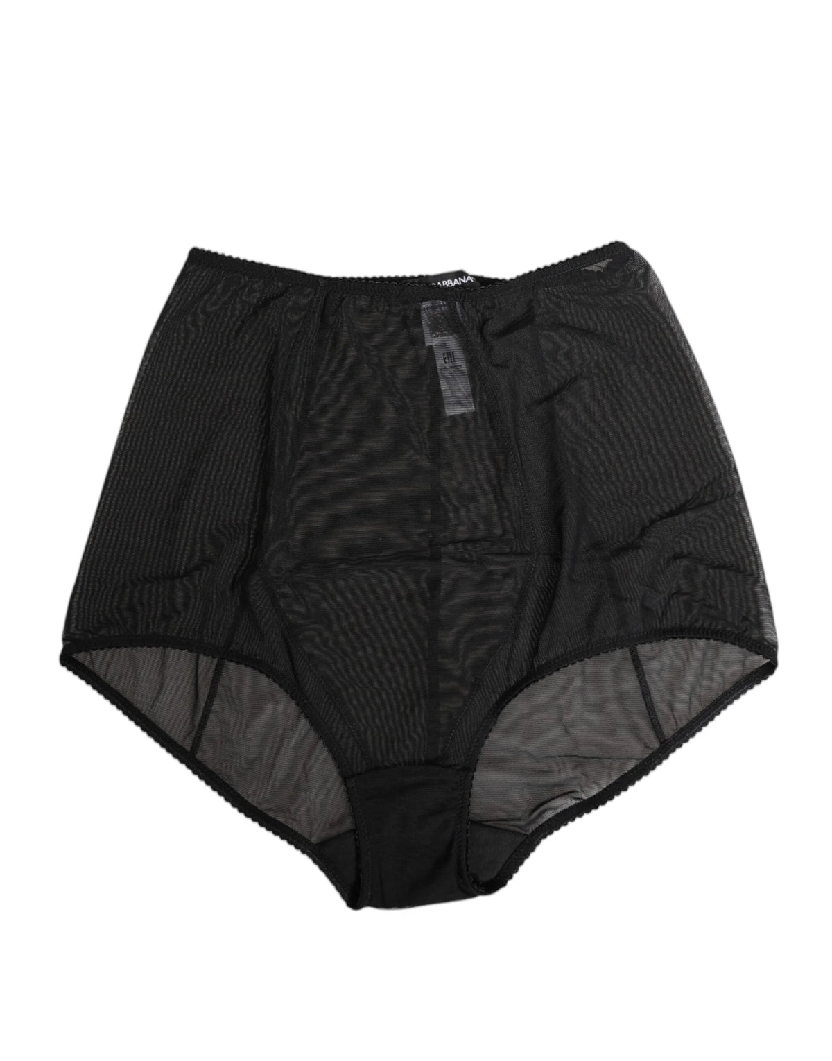 Dolce & Gabbana Black High Waist Mesh Sheer Shapewear Underwear - IT2 | S - High Waisted Briefs