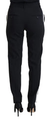 Dolce & Gabbana Black High Waist Women Pants - Trousers