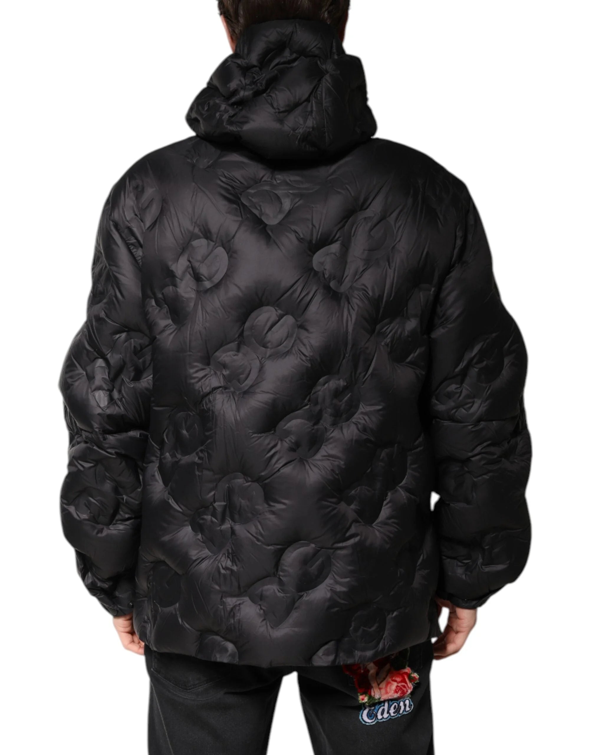 Dolce & Gabbana Black Hooded Parka Coat Winter Jacket - IT56 | XXL - Parkas