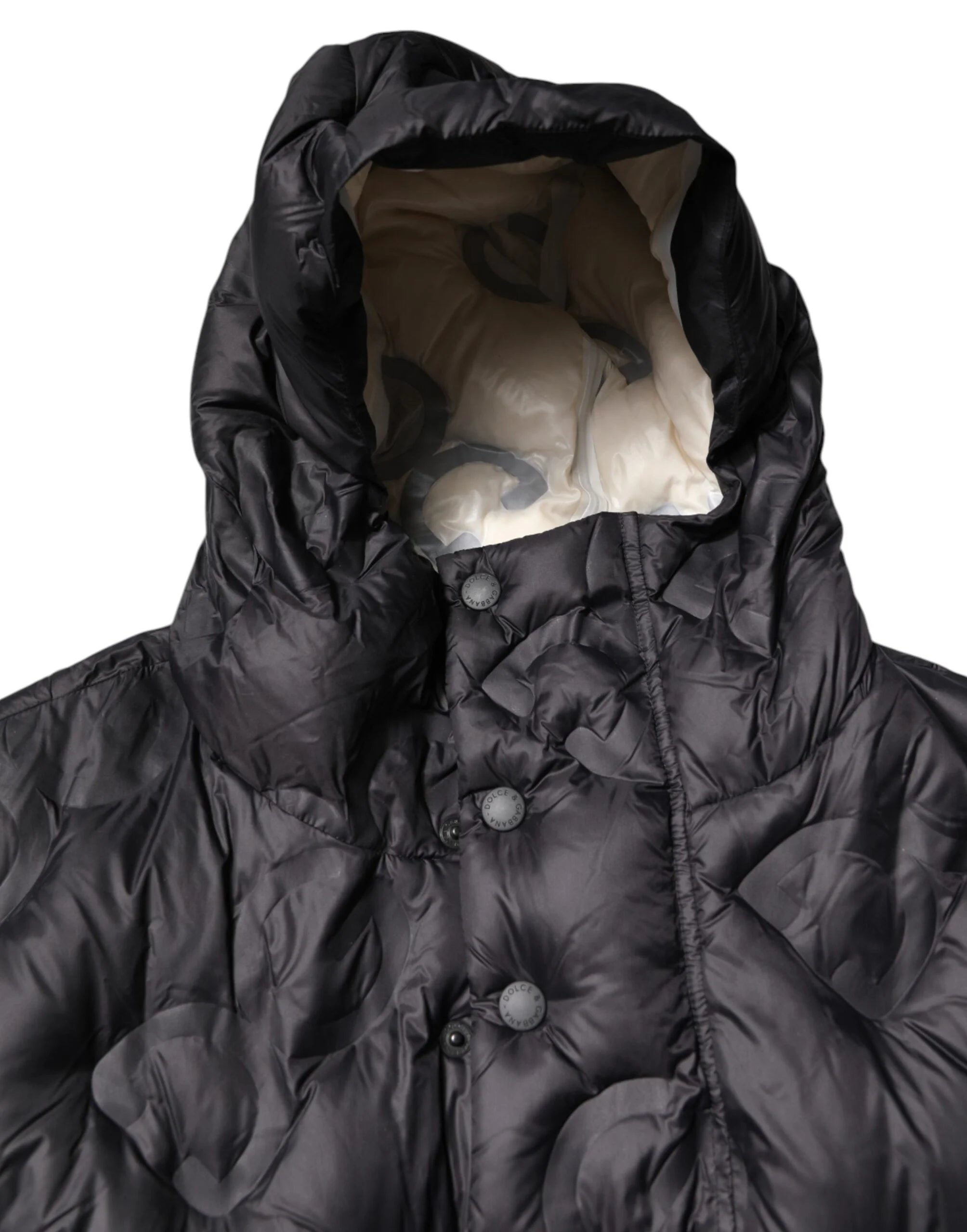 Dolce & Gabbana Black Hooded Parka Coat Winter Jacket - IT56 | XXL - Parkas