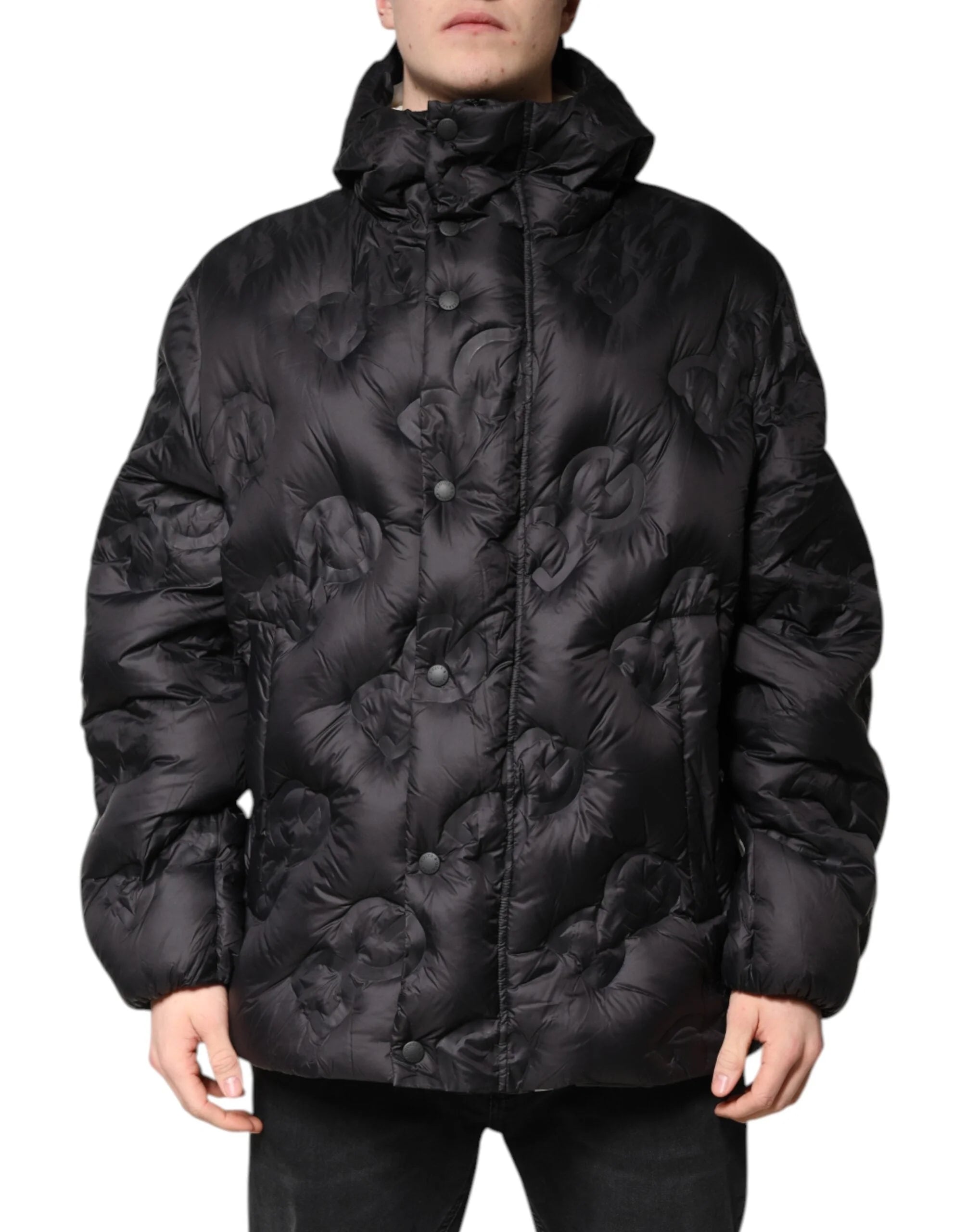 Dolce & Gabbana Black Hooded Parka Coat Winter Jacket - IT56 | XXL - Parkas