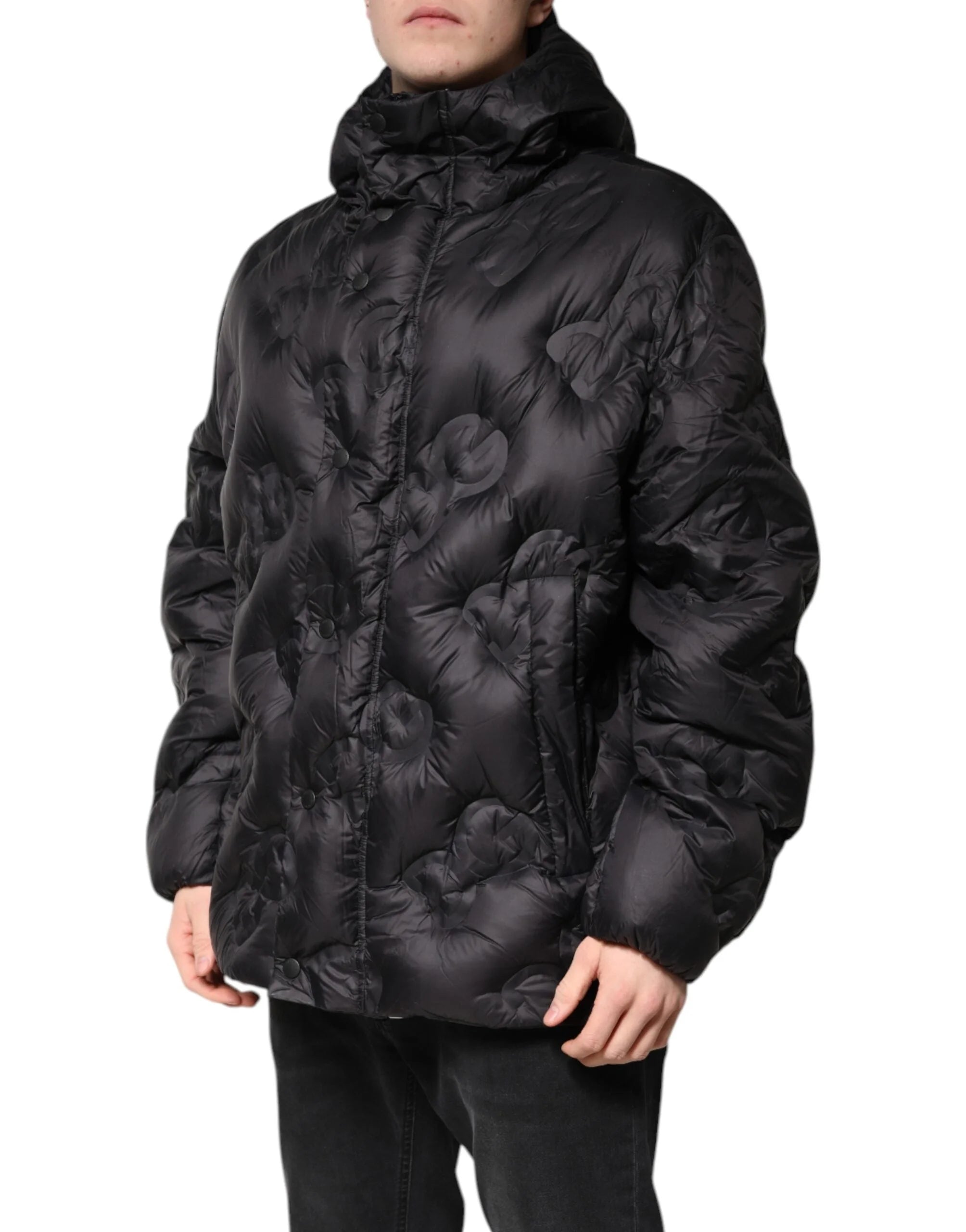 Dolce & Gabbana Black Hooded Parka Coat Winter Jacket - IT56 | XXL - Parkas
