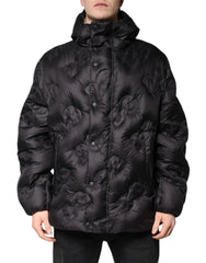 Dolce & Gabbana Black Hooded Parka Coat Winter Jacket - IT56 | XXL - Parkas