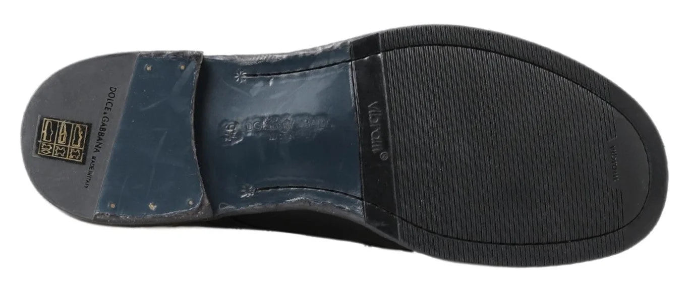 Dolce & Gabbana Black Horse Leather Perugino Boots - Boots