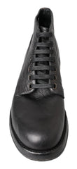 Dolce & Gabbana Black Horse Leather Perugino Boots - Boots