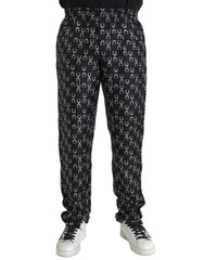 Dolce & Gabbana Black Horseshoe Print Silk Pants - IT48 | M - Trousers