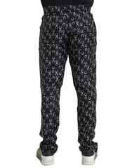 Dolce & Gabbana Black Horseshoe Print Silk Pants - IT48 | M - Trousers