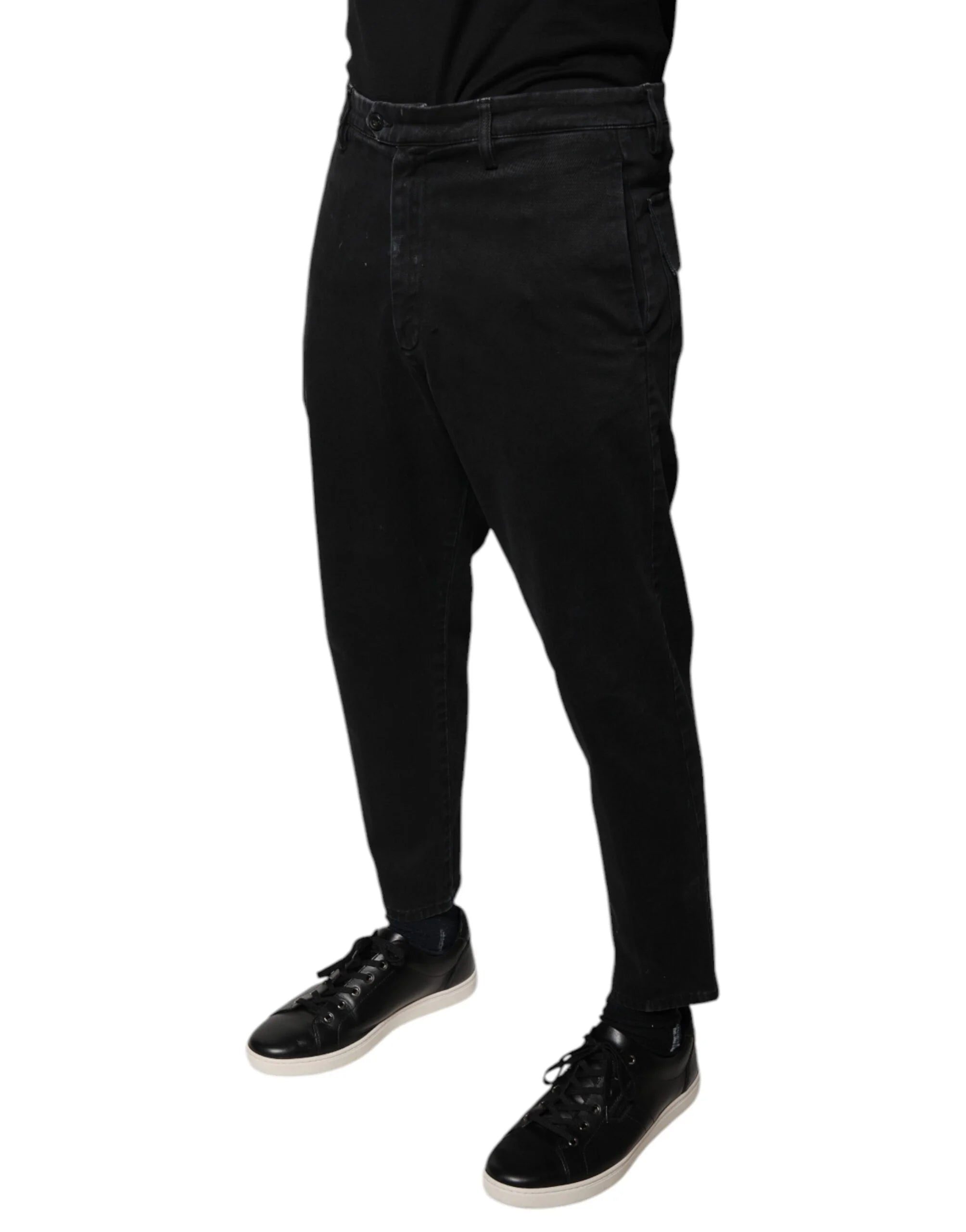 Dolce & Gabbana Black HOUSTON Men Cropped Denim Jeans - W33 - Jeans