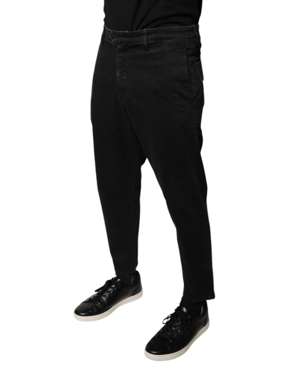 Dolce & Gabbana Black HOUSTON Men Cropped Denim Jeans - W33 - Jeans