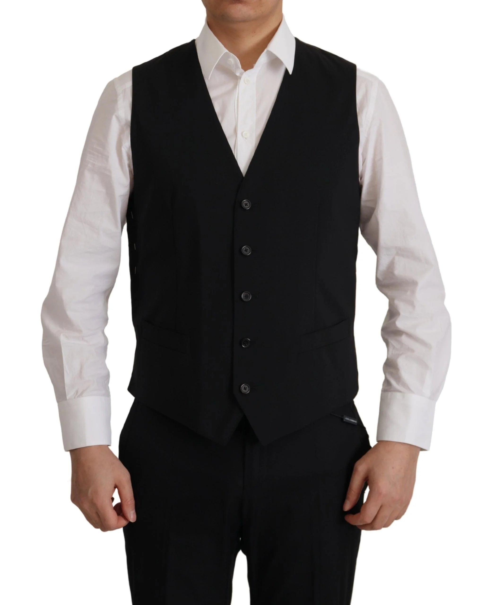 Dolce & Gabbana Black Jacket Vest 2 Piece MARTINI Blazer - IT48 | M - Sport Jackets