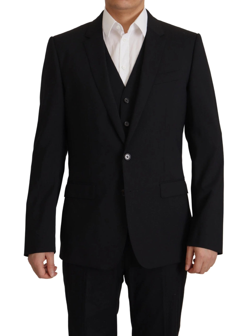 Dolce & Gabbana Black Jacket Vest 2 Piece MARTINI Blazer - IT48 | M - Sport Jackets
