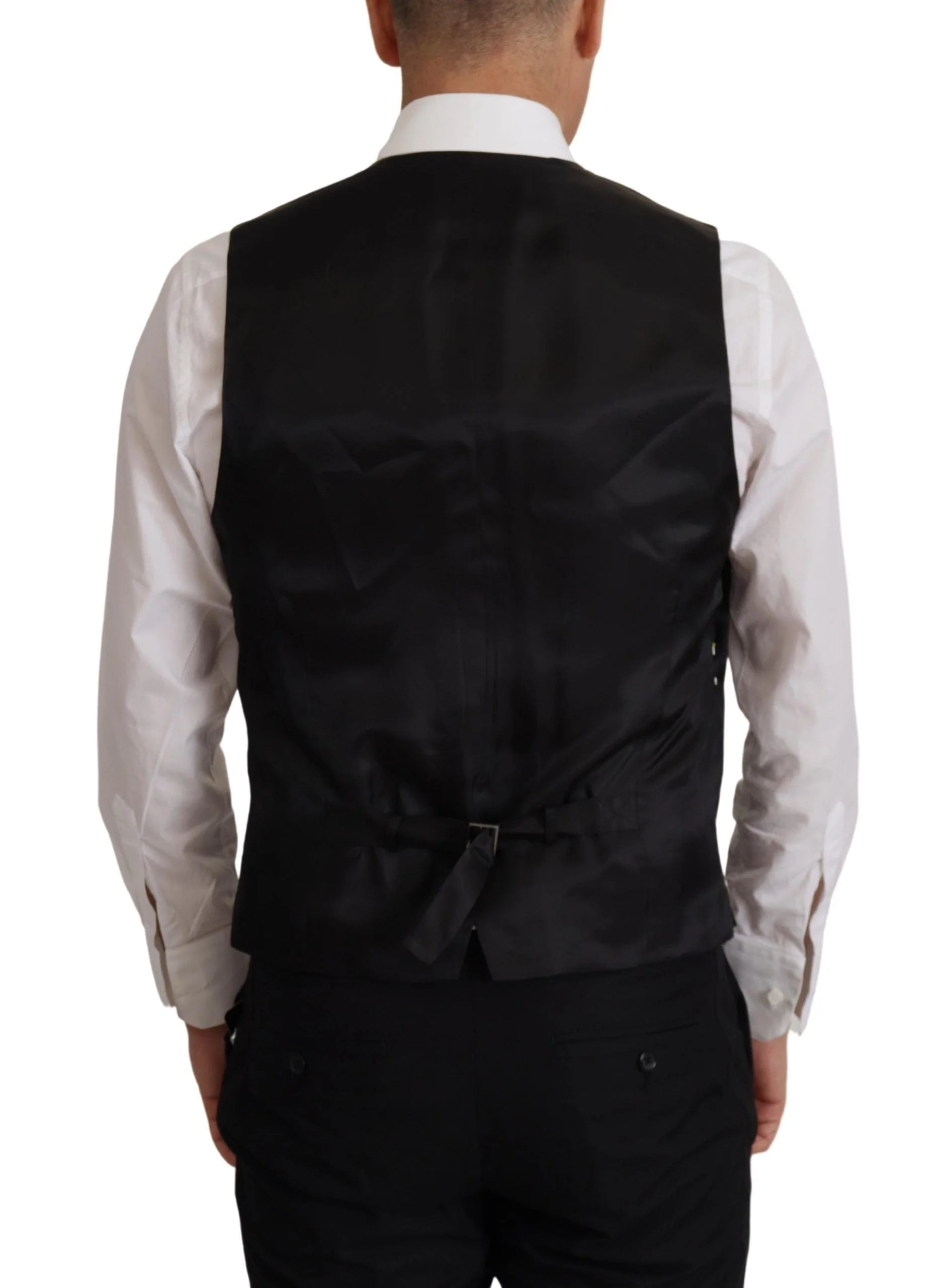 Dolce & Gabbana Black Jacket Vest 2 Piece MARTINI Blazer - IT48 | M - Sport Jackets