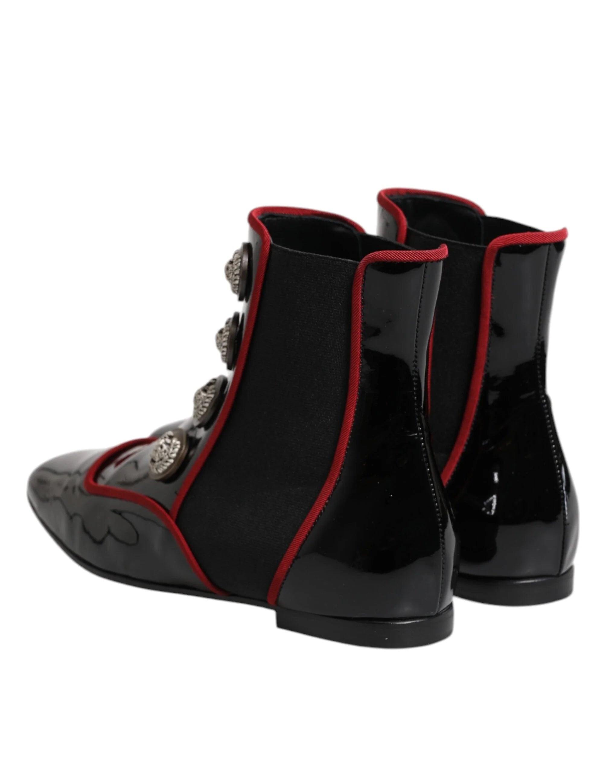 Dolce & Gabbana Black Jackie Buttoned Chelsea Boots Shoes - EU39.5/US9 - Boots