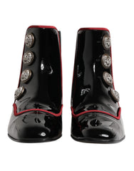 Dolce & Gabbana Black Jackie Buttoned Chelsea Boots Shoes - EU39.5/US9 - Boots