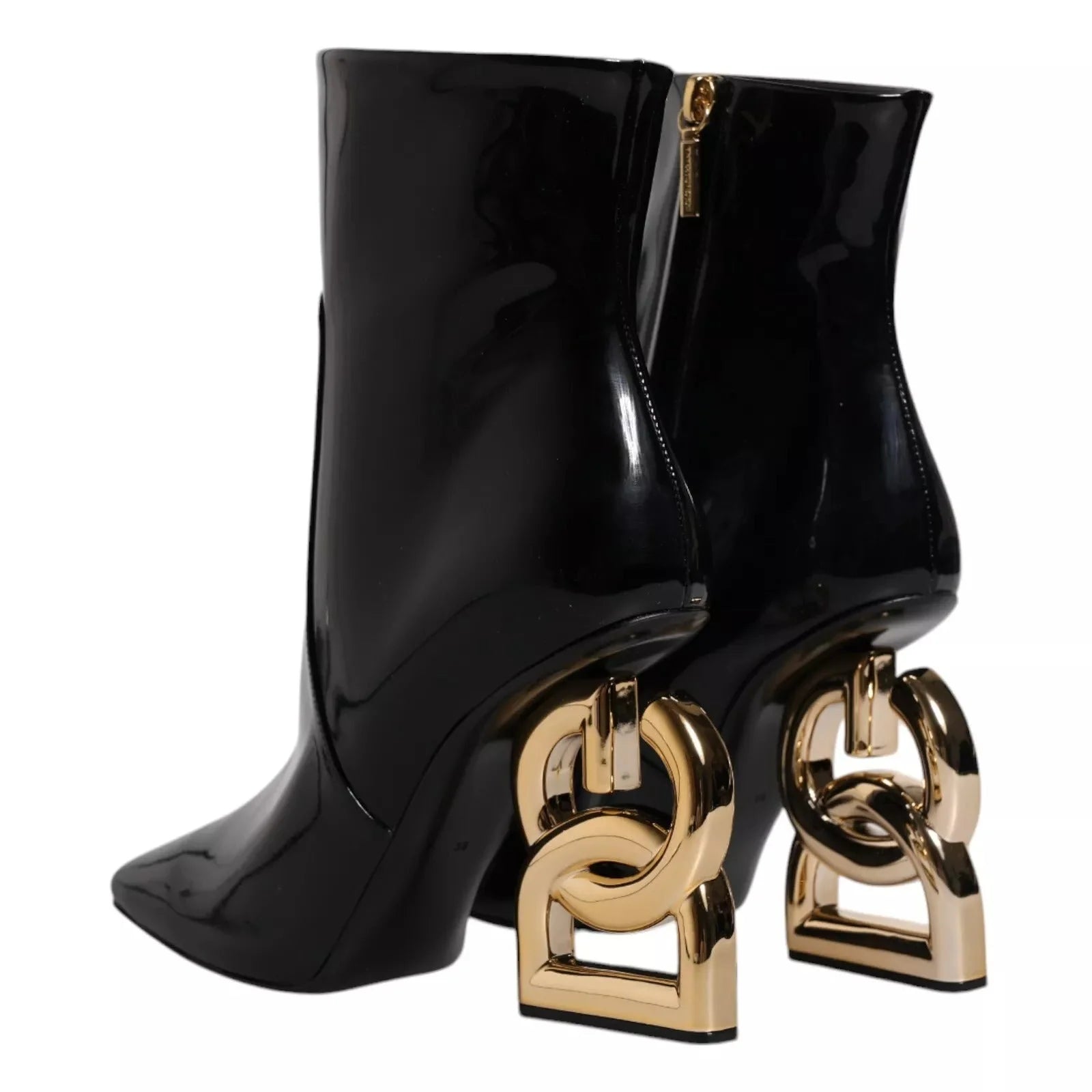 Dolce & Gabbana Black Jackie Leather Mid Calf Boots Shoes - Boots
