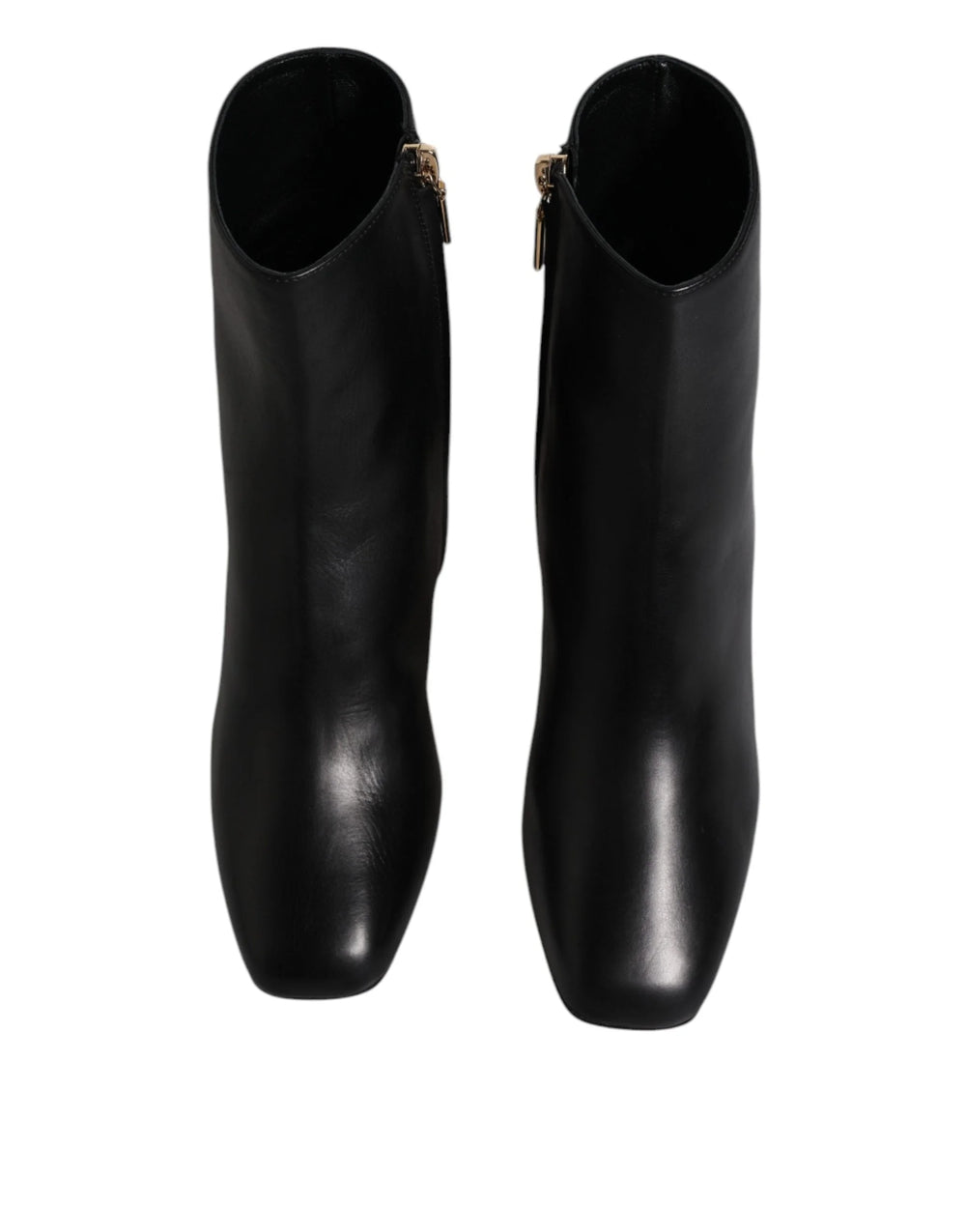 Dolce & Gabbana Black Jackie Leather Mid Calf Boots Shoes - EU37/US7 - Boots