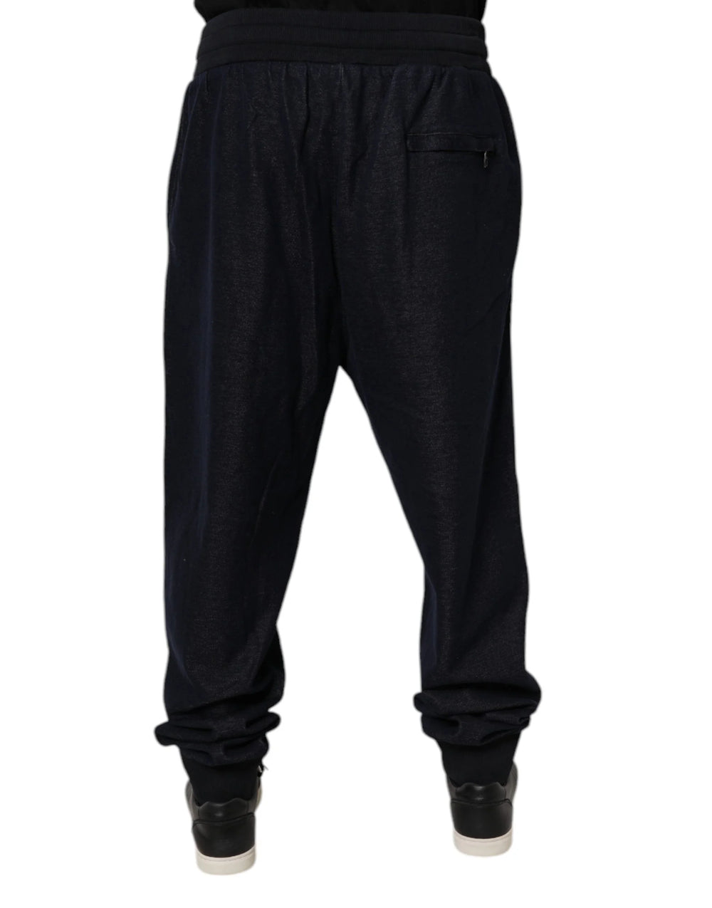 Dolce & Gabbana Black Jacquard Cotton Jogger Sweatpants Pants - IT54 | XL - Joggers