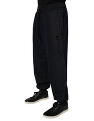 Dolce & Gabbana Black Jacquard Cotton Jogger Sweatpants Pants - IT54 | XL - Joggers