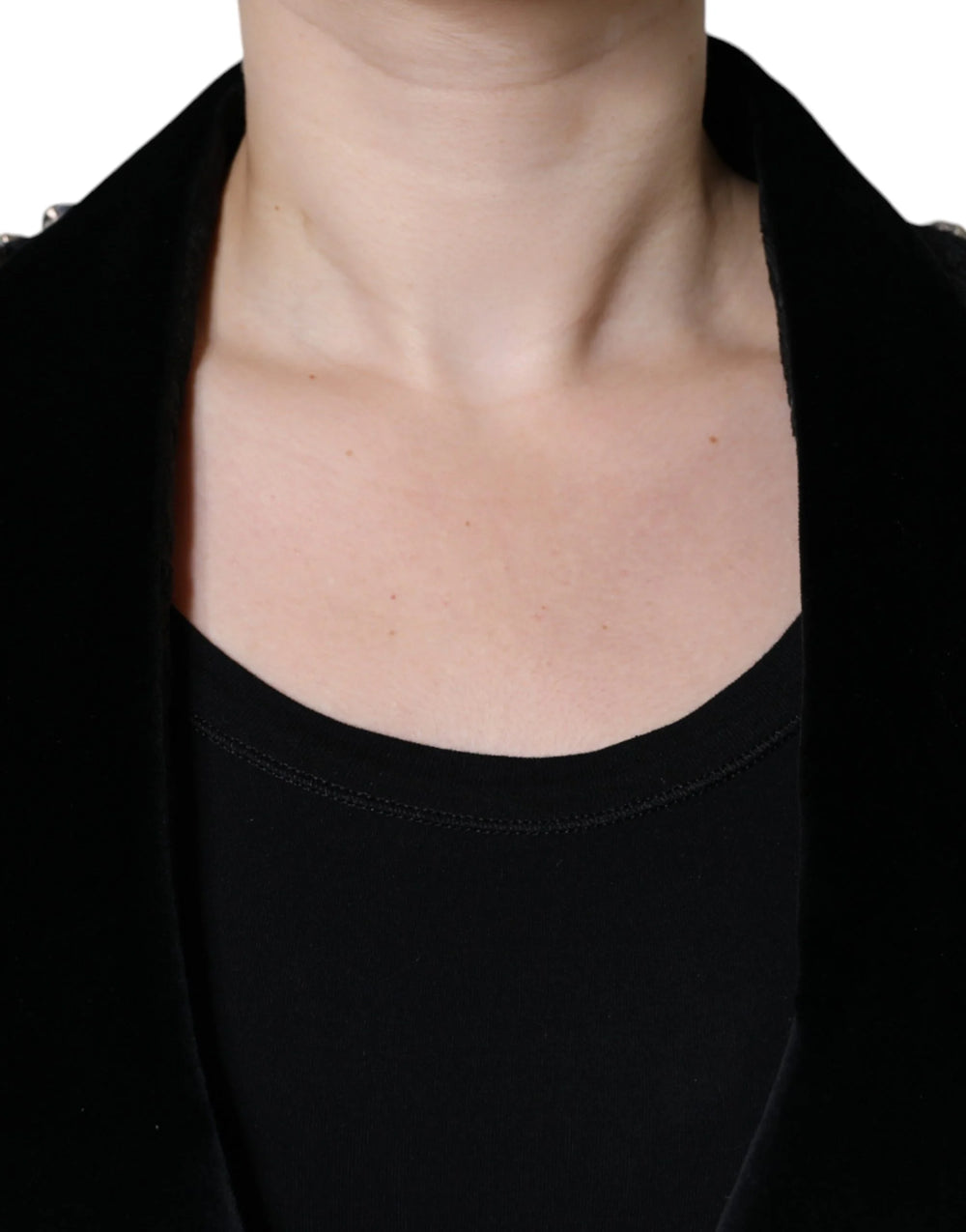 Dolce & Gabbana Black Jacquard Crystal Floral Jacket Blazer - IT44 | L - Bolero Jackets