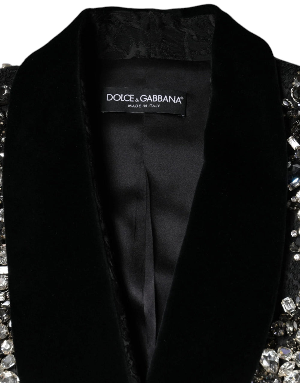 Dolce & Gabbana Black Jacquard Crystal Floral Jacket Blazer - IT44 | L - Bolero Jackets