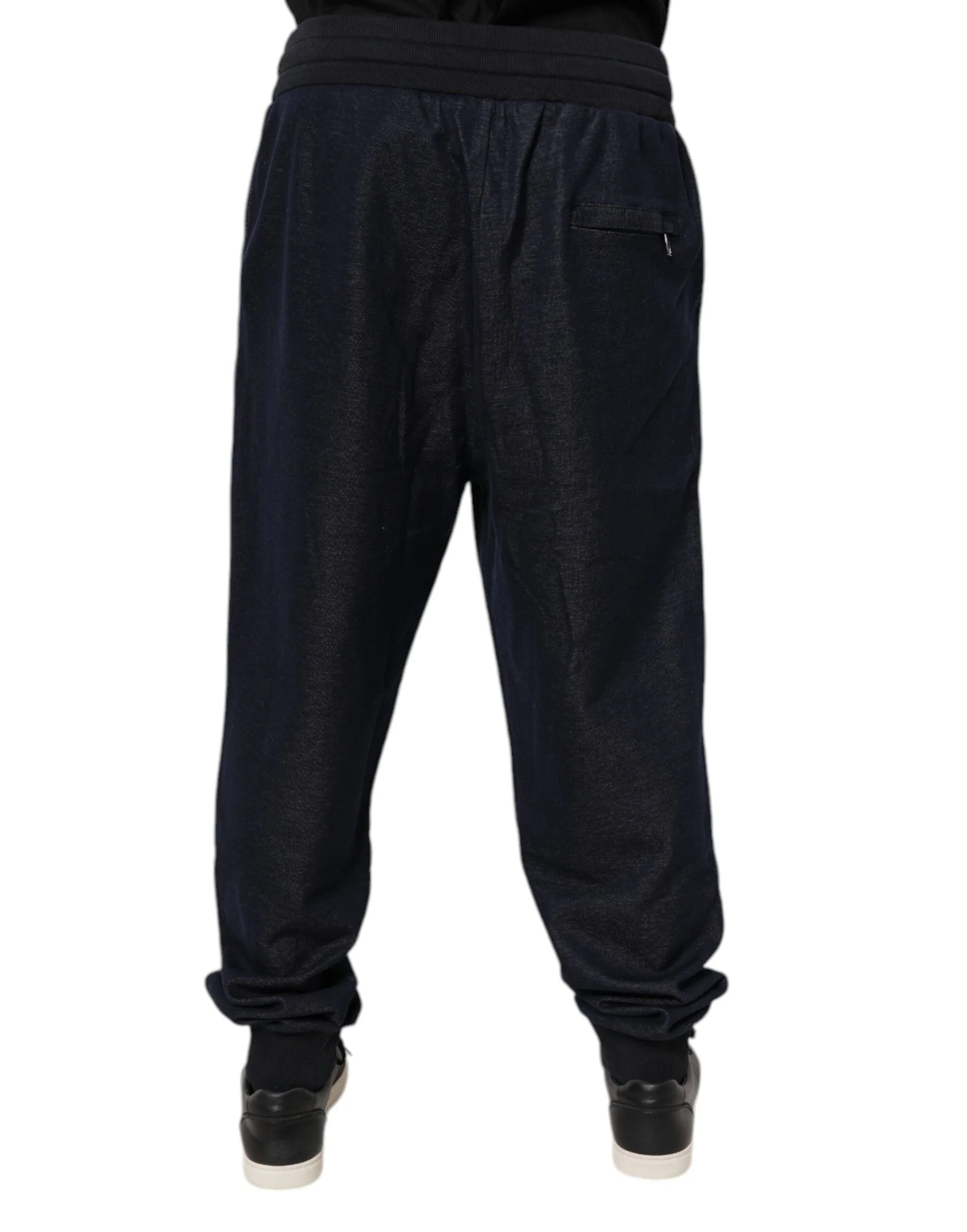 Dolce & Gabbana Black Jacquard Jogger Men Sweatpants Pants - Joggers