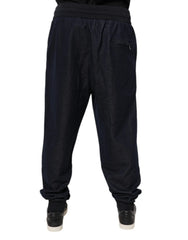 Dolce & Gabbana Black Jacquard Jogger Men Sweatpants Pants - Joggers