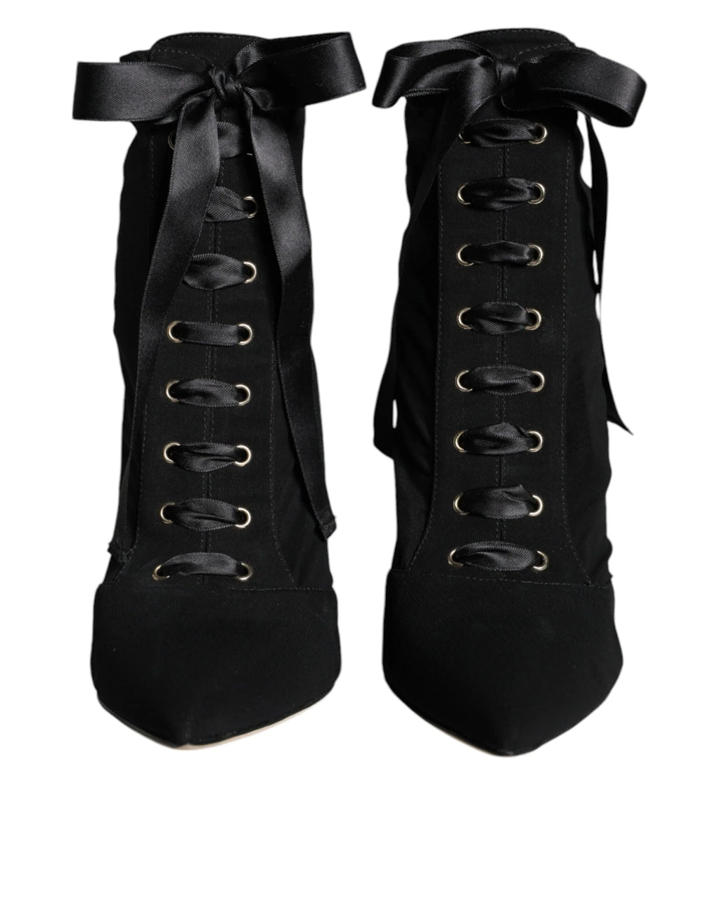 Dolce & Gabbana Black Jersey Stretch Ankle Booties Shoes - EU35.5/US5 - Boots