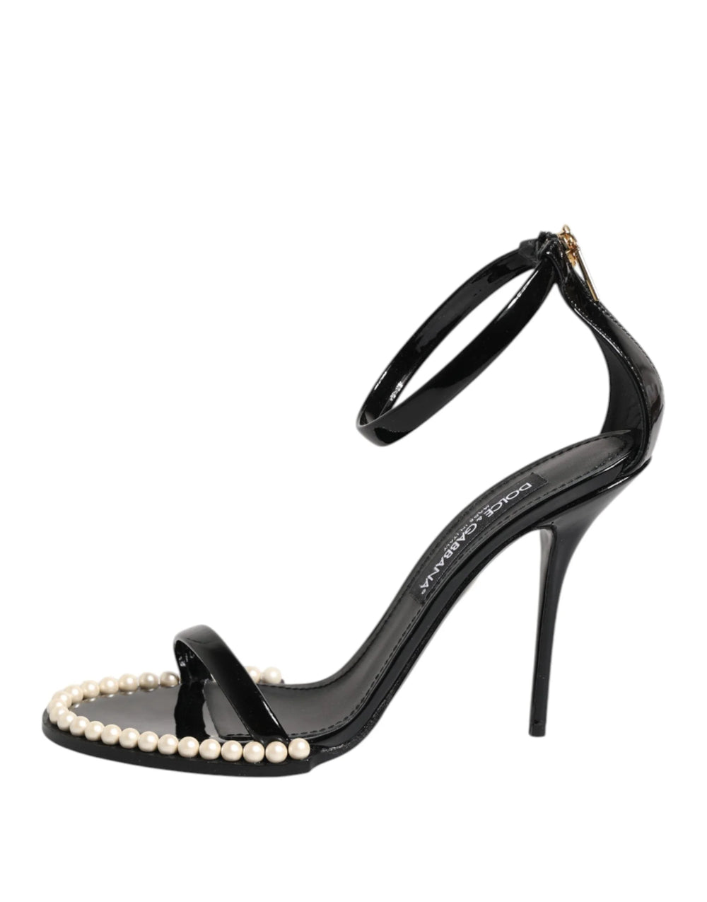 Dolce & Gabbana Black KEIRA Pearl Embellished Sandals Shoes - EU40.5/US10 - Sandals
