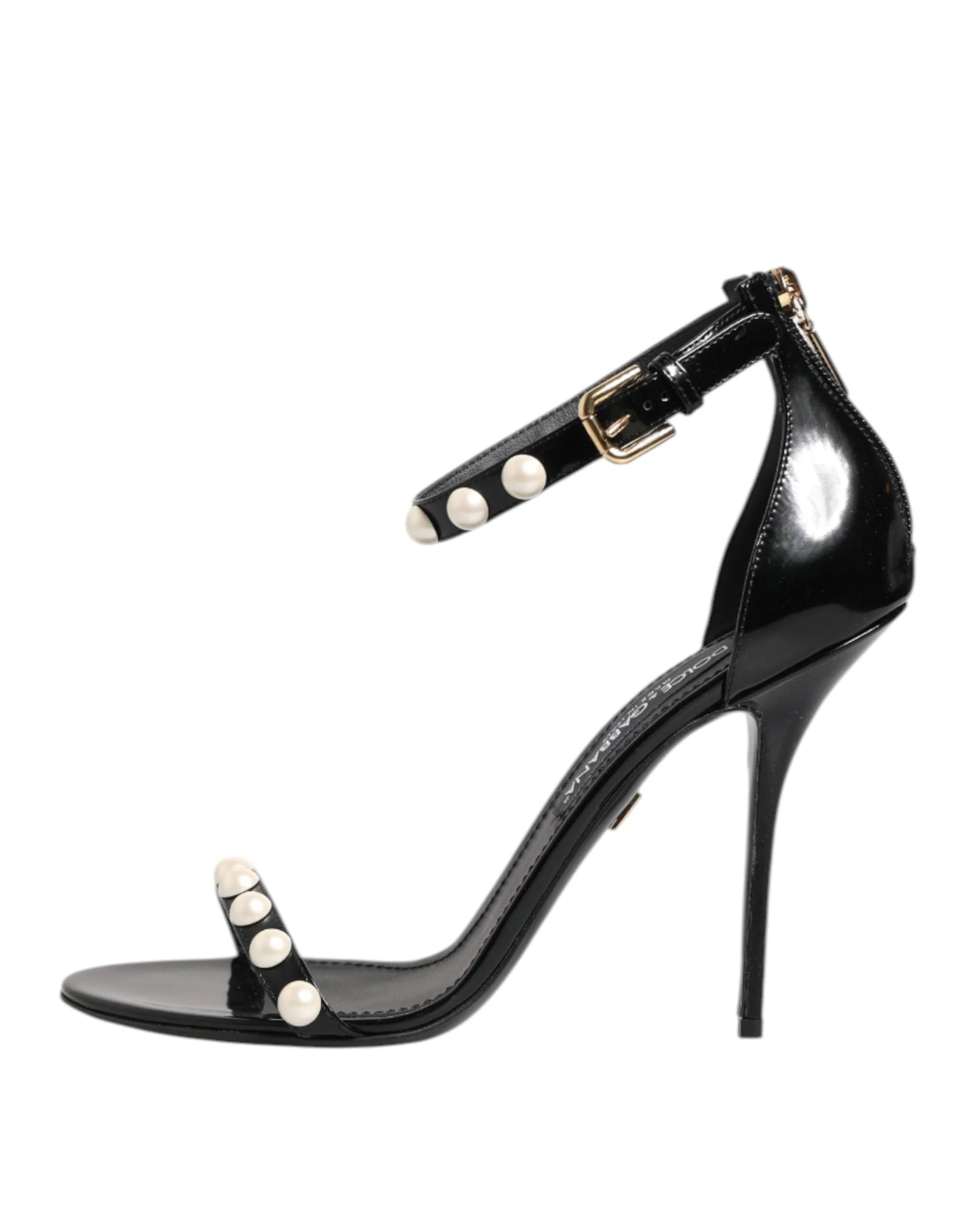 Dolce & Gabbana Black KEIRA Pearl Embellished Sandals Shoes - EU41/US10.5 - Sandals