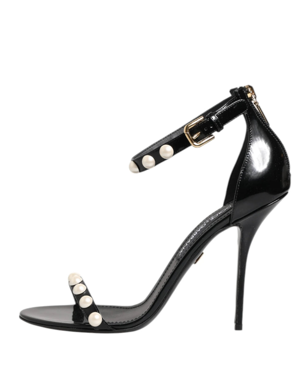 Dolce & Gabbana Black KEIRA Pearl Embellished Sandals Shoes - EU41/US10.5 - Sandals
