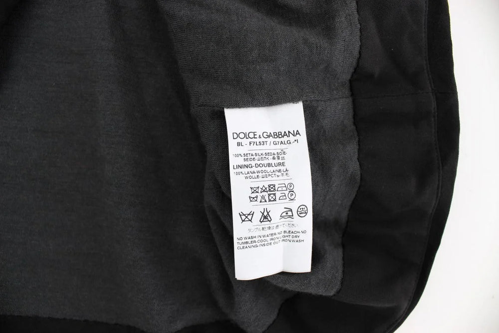 Dolce & Gabbana Black Key Floral Print Silk Blouse Top - IT36 | XS - Blouses