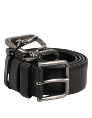 Dolce & Gabbana Black Key Ring Clip Attachments Buckle Belt - 90 cm / 36 Inches - Belts