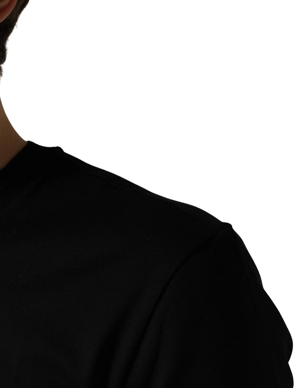 Dolce & Gabbana Svart Kung-Patch Bomull Herr T-shirt