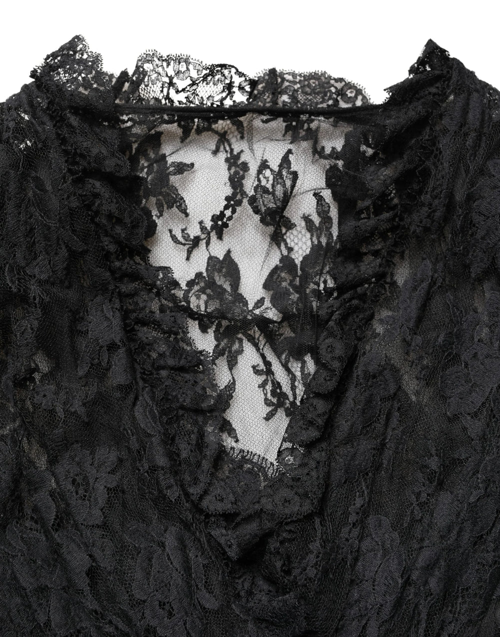 Dolce & Gabbana Black Lace A-line Long Evening Gown Dress - IT38 | XS
