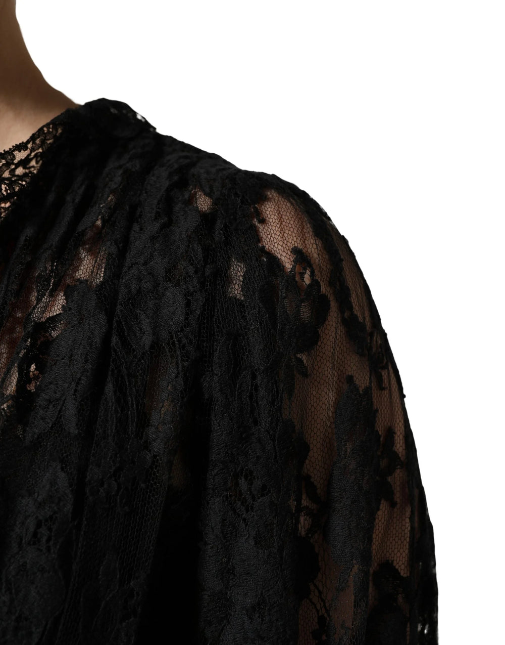 Dolce & Gabbana Black Lace A-line Long Evening Gown Dress - IT38 | XS