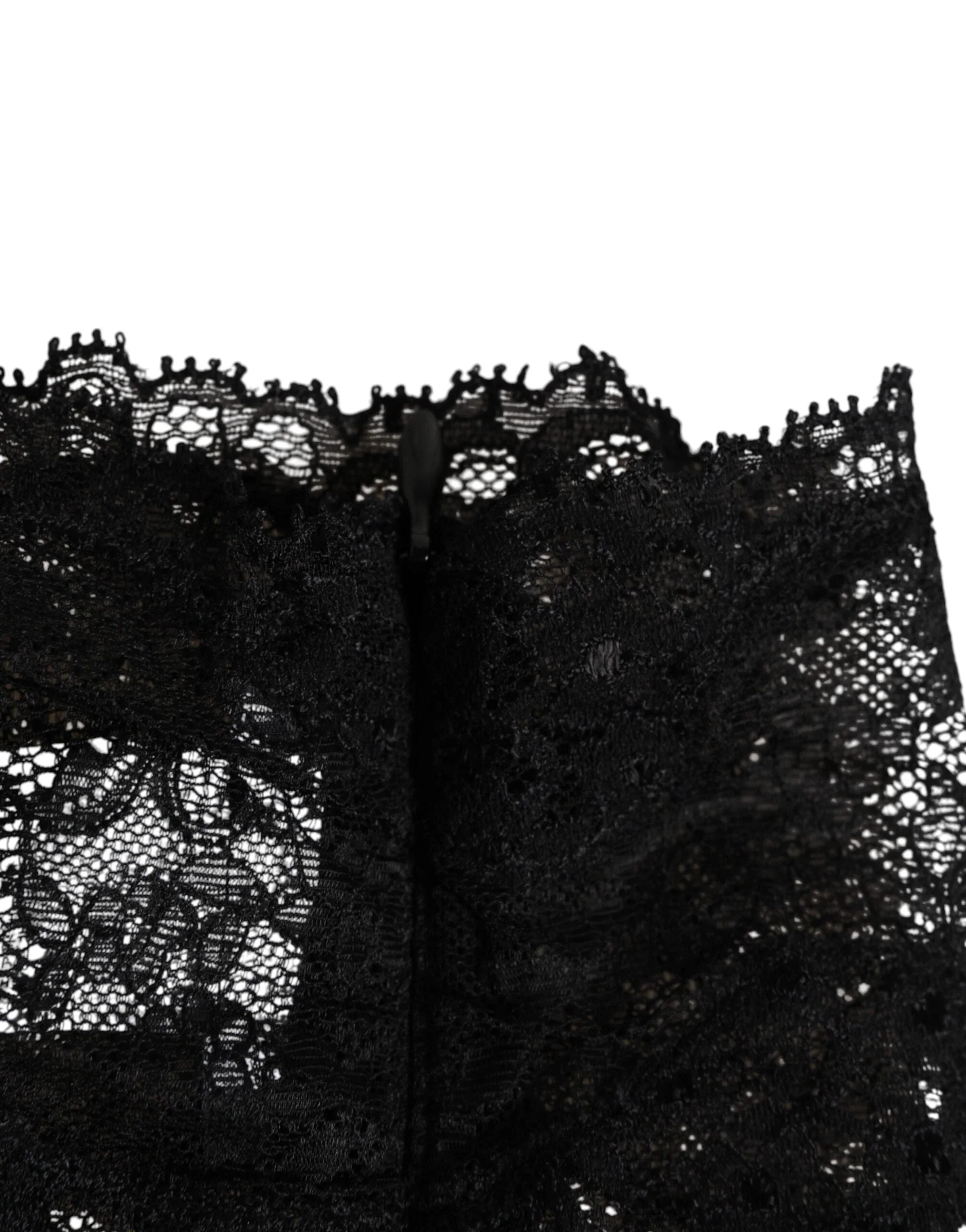 Dolce & Gabbana Black Lace Bandeau Bustier Top Sheer Stretch Underwear - S - Bras