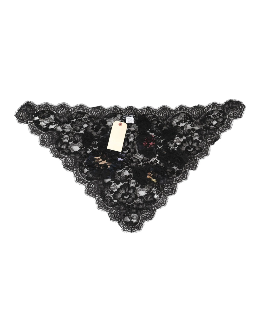 Dolce & Gabbana Black Lace Floral Applique Cotton Veil Hat - IT40|S - Bridal Accessories