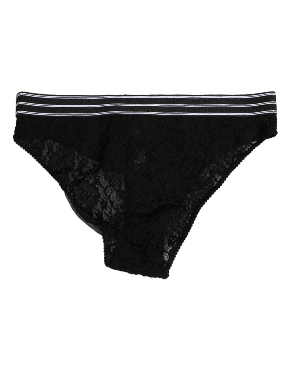 Dolce & Gabbana Black Lace Nylon High Waist Panty Underwear - IT4 | L - Briefs
