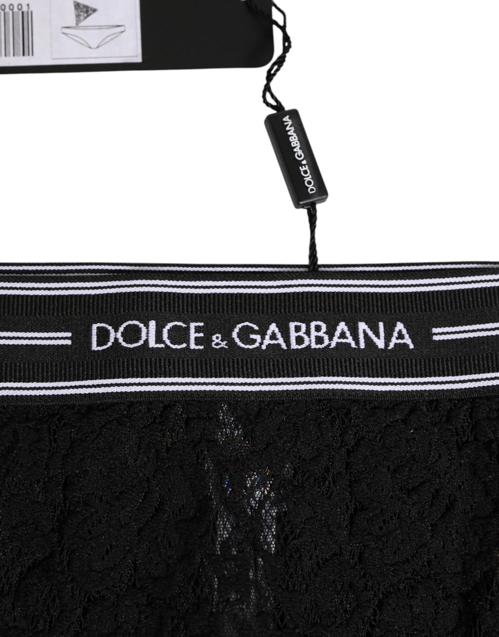 Dolce & Gabbana Black Lace Nylon High Waist Panty Underwear - IT4 | L - Briefs