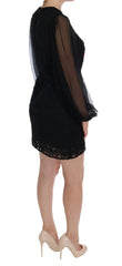 Dolce & Gabbana Black Lace Red Heart Shift Dress - IT36 | XS - Dresses