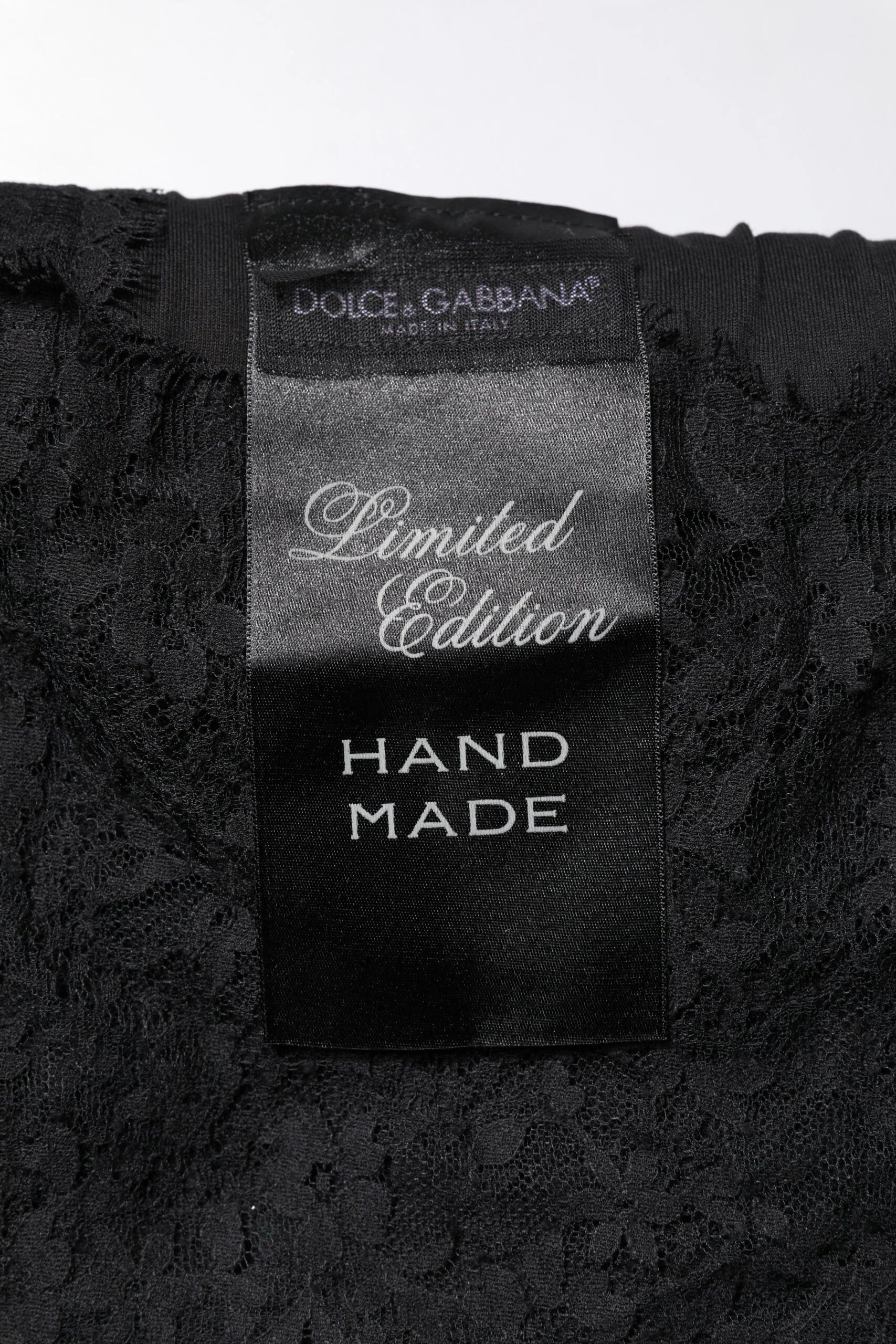 Dolce & Gabbana Black Lace Sheer Sacred Heart Crew Neck Top - IT40|S - T-Shirts