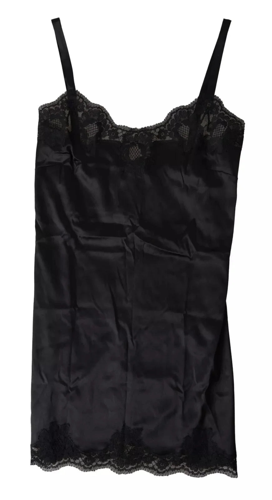 Dolce & Gabbana Black Lace Silk Sleepwear Camisole Top Underwear - IT3 | M - Camisoles