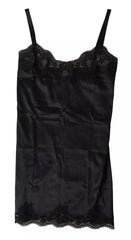 Dolce & Gabbana Black Lace Silk Sleepwear Camisole Top Underwear - IT3 | M - Camisoles