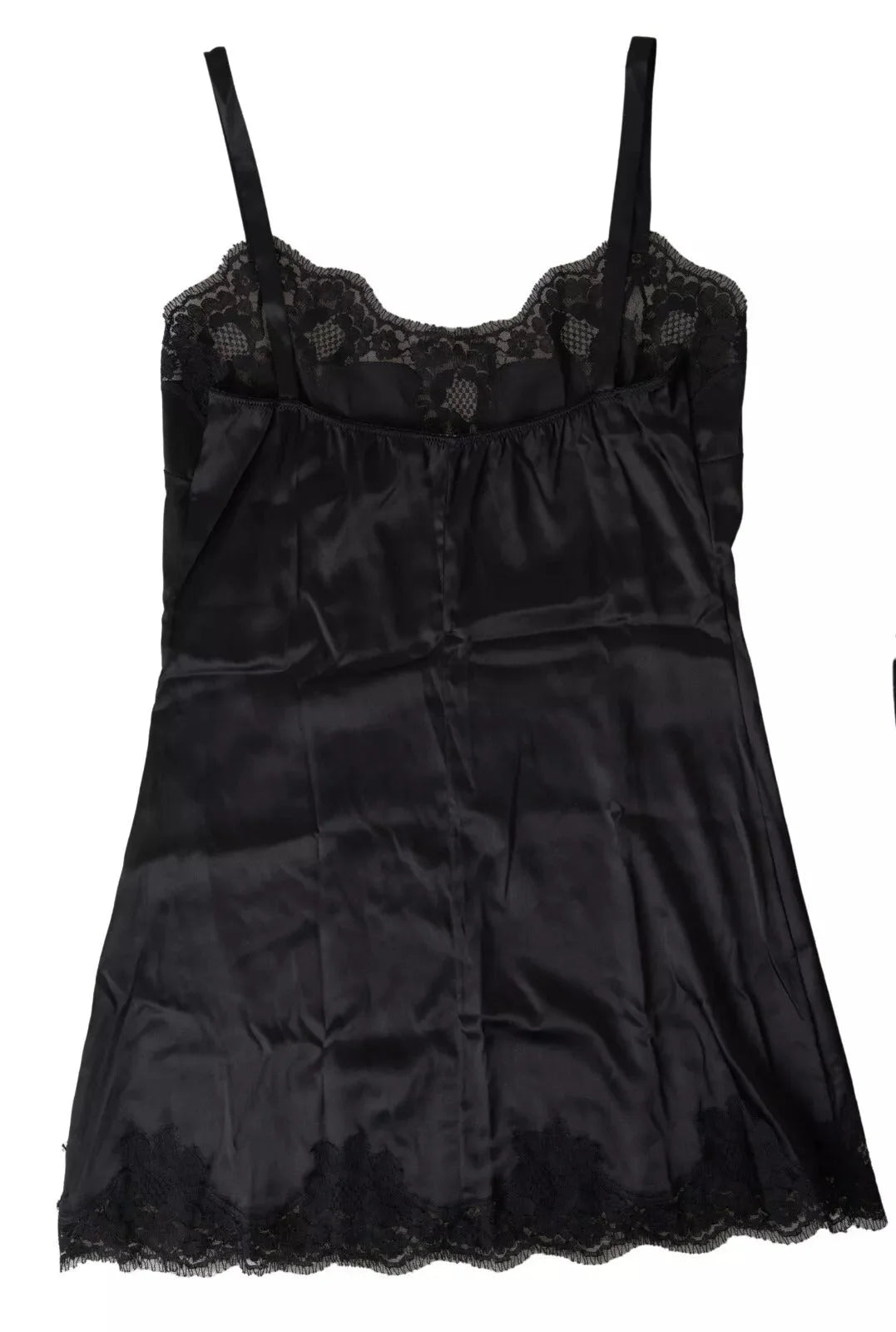 Dolce & Gabbana Black Lace Silk Sleepwear Camisole Top Underwear - IT3 | M - Camisoles