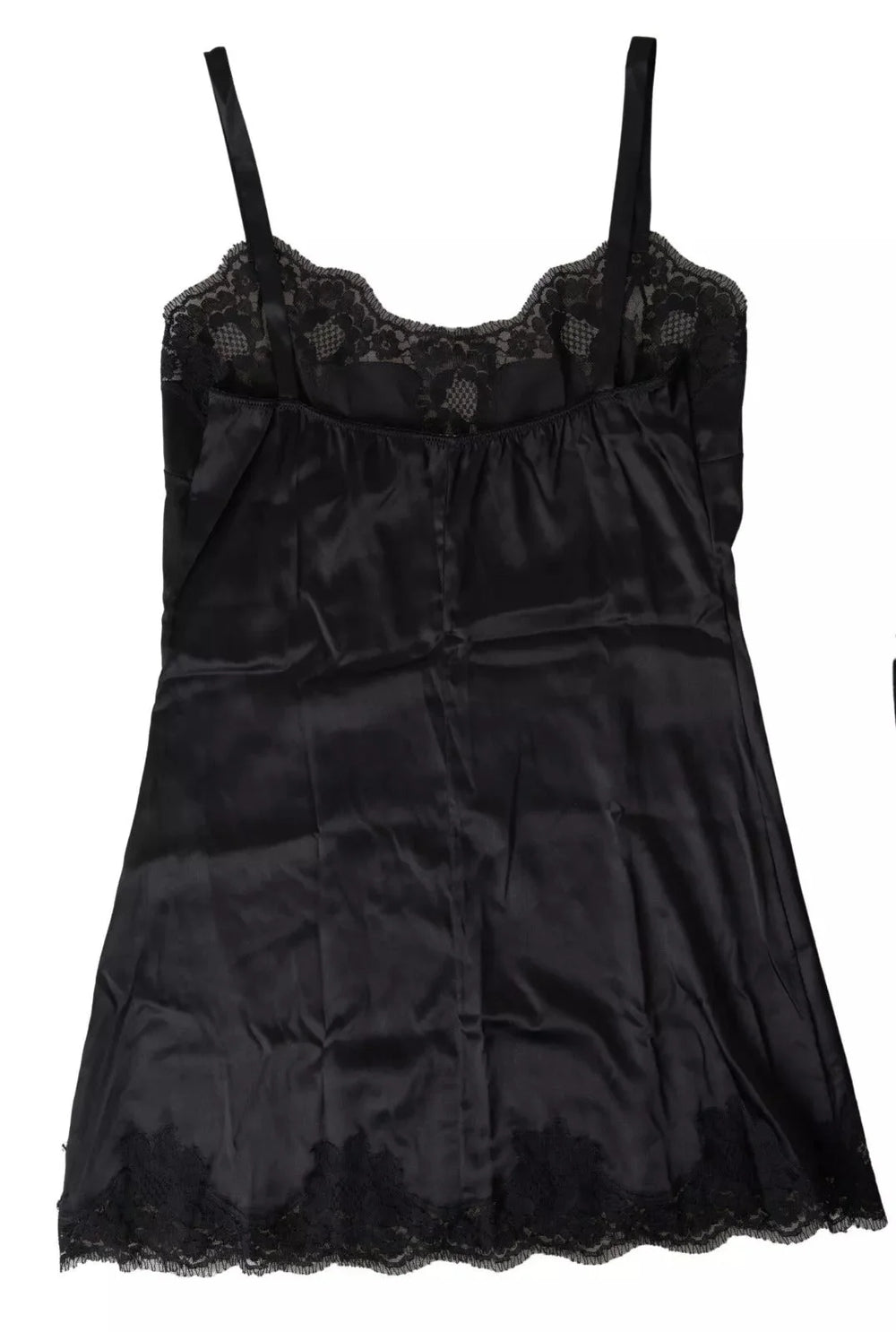 Dolce & Gabbana Black Lace Silk Sleepwear Camisole Top Underwear - IT3 | M - Camisoles