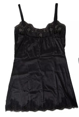 Dolce & Gabbana Black Lace Silk Sleepwear Camisole Top Underwear - IT3 | M - Camisoles